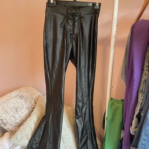 Leather bell bottoms never worn
